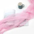 Pink pleated mesh fabric photography background cloth for floral decoration and wrapping. - Water Pink