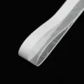 2.6cm white sheer organza ribbon for flower bouquet packaging, gift wrapping and DIY crafts. - Charm White