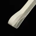 White sheer ribbon 2.6cm wide with silver shimmer for gift wrapping and floral bouquets. - Glamorous Beige