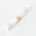 White solid color ribbon 1cm wide for floral packaging, gift wrapping, and handmade DIY crafts. - White