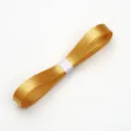 Solid color gold satin ribbon 1cm wide for flower bouquet gift wrapping and DIY crafts - Honey