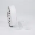 White organza ribbon 2.5cm wide for floral packaging, gift wrapping, and craft decoration. - 2.5cm*20 Yards / White