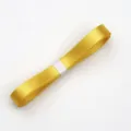 1cm solid yellow satin ribbon for floral packaging, gift wrapping, and handmade DIY bows. - Turmeric