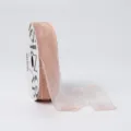 2.5cm pink organza ribbon with wavy edge for DIY gift wrapping bouquet decoration crafts. - 2.5cm*20 Yards / Champagne