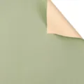 Waterproof double-sided floral wrapping paper in green and beige for bouquet and gift packaging. - Pack of 20 / Matcha + Champagne