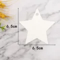Etichetta sospesa a stella a cinque punte vuota 6.5cm carta regalo etichetta fai da te - Stella a Cinque Punte Confezione da 100 Fogli / Bianco
