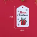 Etichetta regalo di Natale in carta con design a scatola rossa festiva per decorazione. - Scatola regalo / Confezione da 100