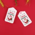 Etichette di carta di Natale biglietti decorativi per confezioni regalo con Babbo Natale - Babbo Natale / Confezione da 100