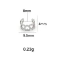 Ανοξείδωτο σκουλαρίκι ear cuff καρδιά με εσωτερική διάμετρο 8mm και βάρος 0,23g - Στυλ Κούφιας Καρδιάς (HY862) / Εσωτερική Διάμετρος 8mm / Χρώμα Ατσαλιού