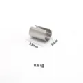 Silberner Edelstahl-Clip-Ohrring, 8 mm Durchmesser, 13 mm Länge, Variante ohne Piercing - Glatter Zylinder-Stil(HY862) / 13mm x 8mm / Stahlfarben