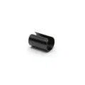 Minimalistischer schwarz galvanisierter Edelstahl-Clip-On-Ohrmanschetten-Ohrring - Glatter Zylinder-Stil(HY862) / 13mm x 8mm / Schwarz