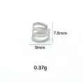 Minimalistische Ohrklemme aus 304 Edelstahl ohne Piercing dreilagig in Silber 9mm - Dreilagiger Wickelstil(HY862) / 9mm x 7.8mm / Stahlfarben