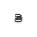 Schwarze galvanisierte 304 Edelstahl mehrlagige Fake Piercing Ohrklemme - Dreilagiger Wickelstil(HY862) / 9mm x 7.8mm / Schwarz