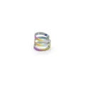 Mehrlagige Ohrmanschette aus Edelstahl ohne Piercing mit einem Regenbogen-Finish - Dreilagiger Wickelstil(HY862) / 9mm x 7.8mm / bunt
