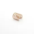 Mehrlagige roségoldene Edelstahl-Ohrklemme ohne Piercing - Mehrschichtiges hohles Design (HY862) / Größe 11mm / Roségold