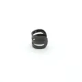 Modischer schwarzer 304 Edelstahl Multi-Band Ohrmanschette Ohrring ohne Loch für Damen - Dreischichtiges Linien-Stil (HY862) / Innendurchmesser 8mm / Schwarz