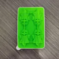 Molde de cubitos de hielo de fantasma de silicona verde flexible para whisky bar fiesta - Verde