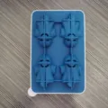 Molde de hielo silicona fantasma azul flexible bandeja cubitos whisky fiesta bar! - Azul