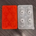 Moule à glaçons en silicone fantôme, bac à glaçons flexible pour whisky cocktails et fêtes. - Orange