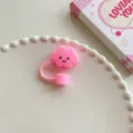 Rosa Wolke Silikon Strohhalmabdeckung süße staubdichte Strohhalmkappe Wiederverwendbare Stopfen - Wolken-Lächeln-Stil / 10mm (OPP-Beutel-Verpackung) / Rosa