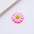 Niedlicher Cartoon Smiley Blumen Kabelschutz, rosa-weisses Silikon Kabelmanagement Zubehoer. - Sonnenblume Rosa
