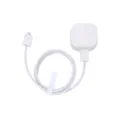White silicone charger protective case set cable winder for phone accessories minimalist design - White