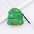 Grüne Weihnachtsbaum Silikon AirPods Hülle Detail, süße Schutzhülle für kabellose Ohrhörer. - Weihnachtsbaum / AirPods 1/2. Generation