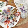Vintage floral PET stickers clear botanical journaling decorative craft supplies for DIY scrapbooking - 50 Pieces/Pack