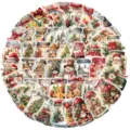 Christmas jar stickers PET vintage journal scrapbooking decorative DIY phone case decor - Christmas Bottle Series