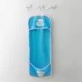 Hanging pet drying towel for dogs and cats with cute bear pattern, super absorbent microfibers. - Medium (25x60cm) / Bondi Blue