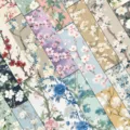 Set of 30 vintage floral botanical bookmarks and decorative sticker materials for reading. - Floral Series