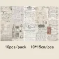 Vintage decorative letter postcards, 10pcs vintage scrapbook paper for wall decor 10x15cm - Vintage Letters / 10 Pieces/Pack