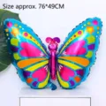 Vibrant large colorful butterfly foil balloon for party decorations, size 76x49cm - Cartoon Colorful Butterfly
