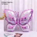 Purple iridescent butterfly shaped foil balloon for birthday party and wedding decoration - New Purple Butterfly