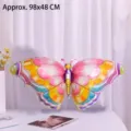 Grand ballon papillon coloré en aluminium pour fête sur le thème forêt, 98x48 cm. - Papillon Coloré Rose