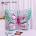 Ballon en aluminium en forme de papillon dégradé vert et rose pour fête, 74x56cm - Nouveau Papillon Vert Givré
