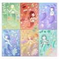 Colorful cute cartoon mermaid sticker sheets DIY decorative sets for journaling and phone - 8 Sheets Set