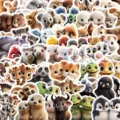 Cute cartoon animal stickers pack, waterproof diary decoration decals for luggage and stationery. - Cartoon Animal / 55 Pieces/Pack