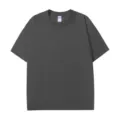 Dark gray solid color short sleeve T-shirt, classic casual crew neck basic tee for men. - S / Dark Gray