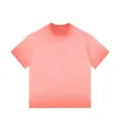 Men's Cotton Short Sleeve T-Shirt, 260G Reverse Dyed Drop Shoulder Casual Tee in Coral Pink - Orange