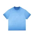 Mens blue gradient oversized cotton t-shirt short sleeve casual streetwear top new. - Sapphire Blue