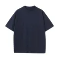 T-shirt Homme Bleu Marine Manches Courtes Unisexe Casual Coupe Ample Col Rond - Bleu marine