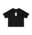 Casual black drop-shoulder oversized boxy short sleeve t-shirt for daily wear variant. - S / Black
