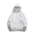 Sudadera con capucha oversize pesada blanco roto, sudadera casual con hombros caídos variante. - S / Blanco