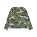 Men's casual military camouflage long sleeve crewneck t-shirt loose cotton topwear - S / Camo Green