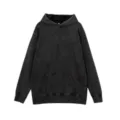 Vintage gewaschener schwerer Baumwoll-Hoodie für Damen und Herren, dunkler Streetwear Pullover. - S / Oberteile / Gewaschenes Schwarz