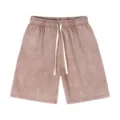 Vintage washed casual shorts for men and women, comfortable streetwear cotton bottom apparel. - S / Bottoms / Brown