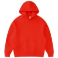 Solid red fleece hoodie for men and women, casual pullover sweatshirt with pocket. - S / Tops / Red