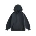 Heren zware grijze hoodie 400g fleece losse pasvorm casual streetwear herfst winter top - Gris Melange