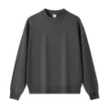 Solid dark grey crewneck sweatshirt for men, casual long sleeve basic pullover top. - S / Dark Gray Crewneck Sweatshirts